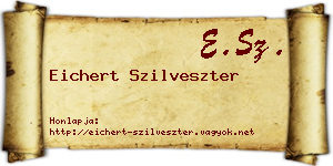 Eichert Szilveszter névjegykártya